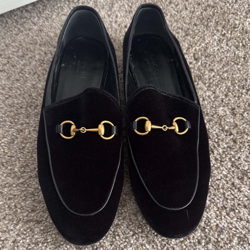 Gucci Velvet black Loafers size 39